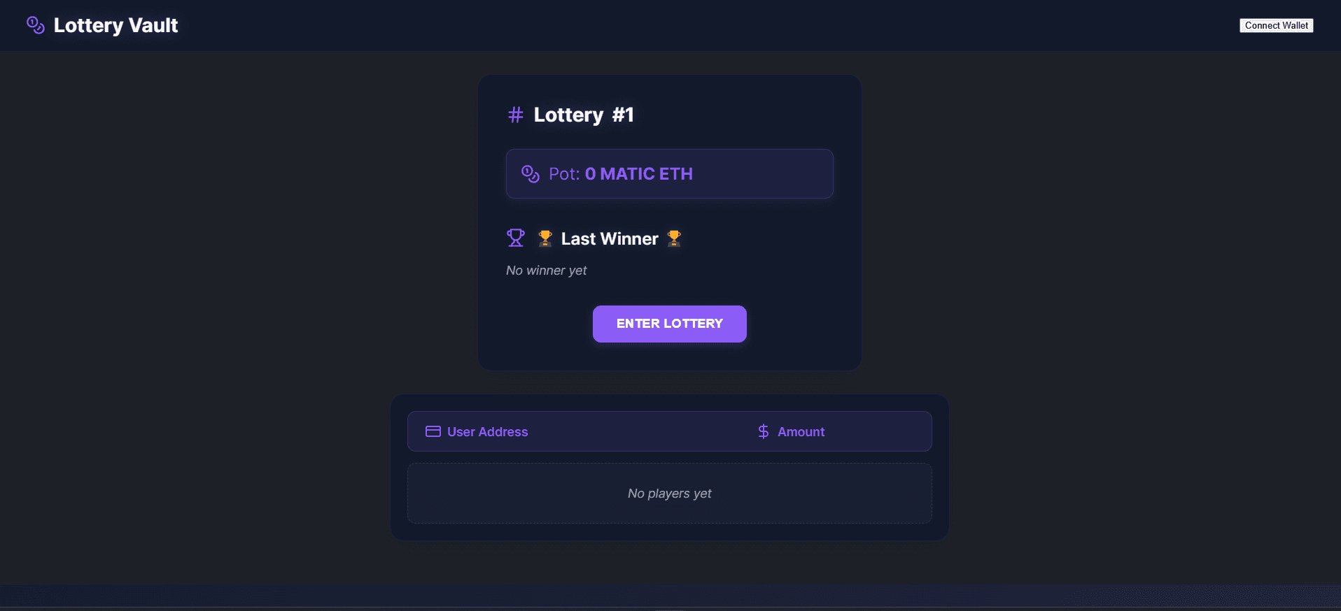 LotteryVault screenshot
